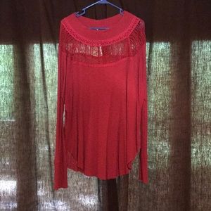 Free people ribbed knit blouse